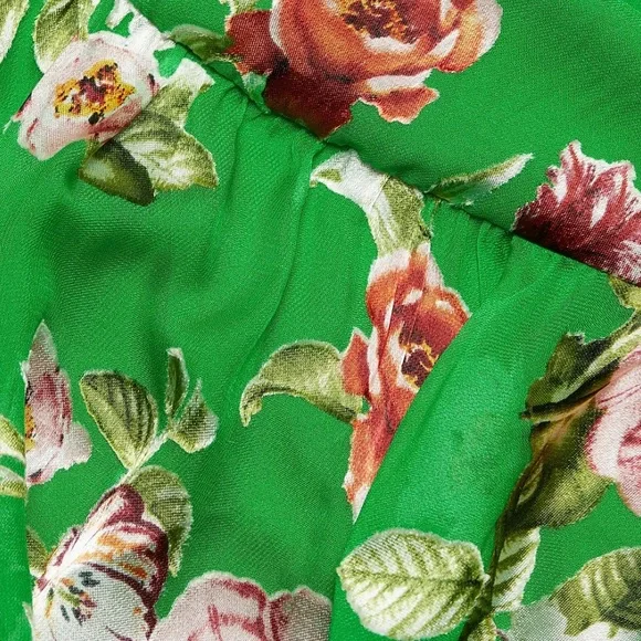 NWT Alice & Olivia Soraya Silk Blend Floral Asymmetrical Maxi Skirt Size 0 (024) - Picture 7 of 15